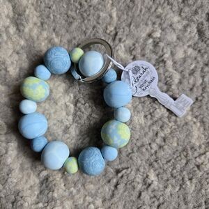 Blue and Green Beaded Kids Bracelet